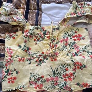 Floral Yellow Top and Skirt